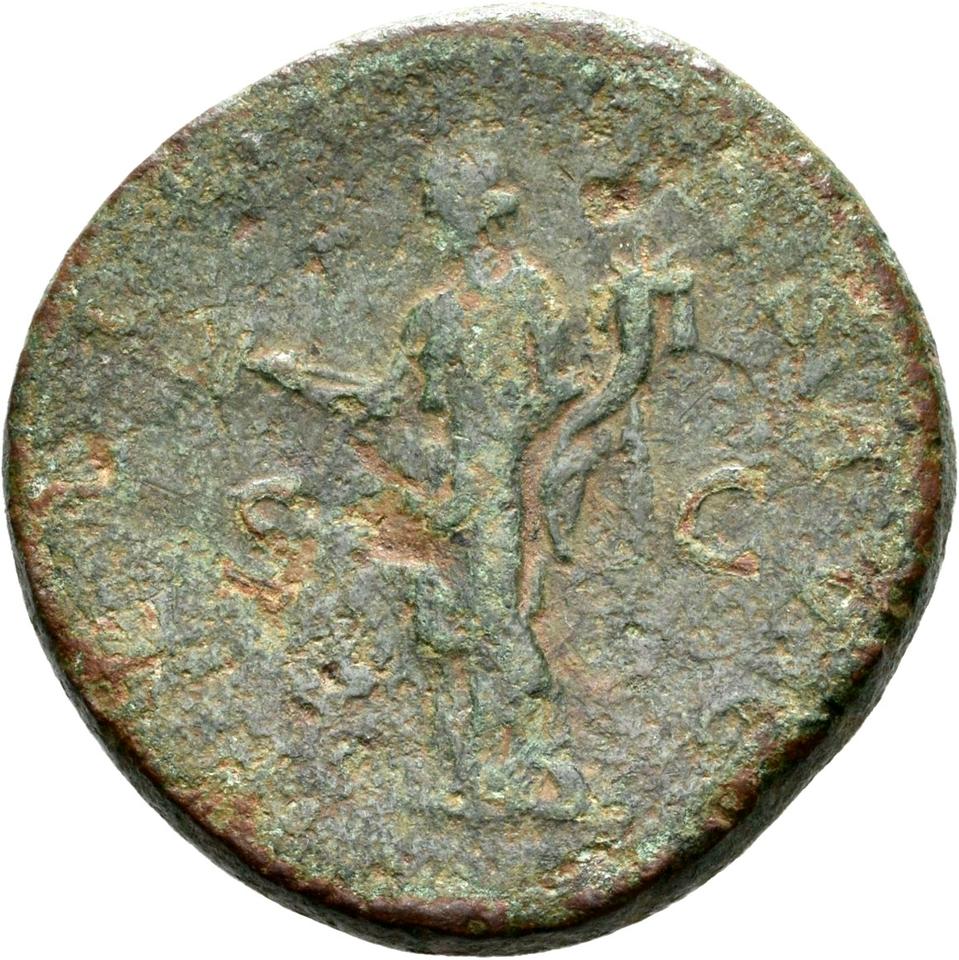 Hadrian, copper-alloy sestertius, collection photograph Rostock-ID403, reverse