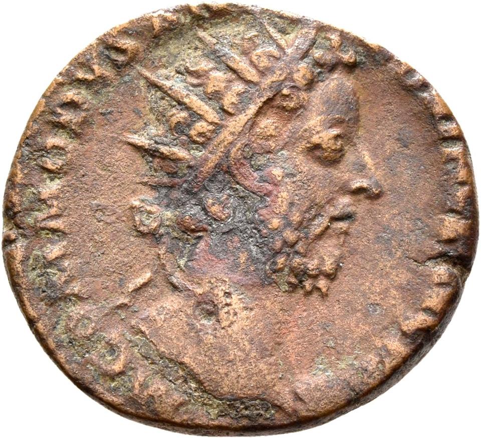 Commodus, copper-alloy dupondius, collection photograph Rostock-ID290, obverse