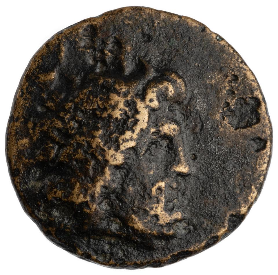 Demetrios Poliorketes, copper-alloy 1/6 unit, collection photograph ANS-1944.100.13705, obverse