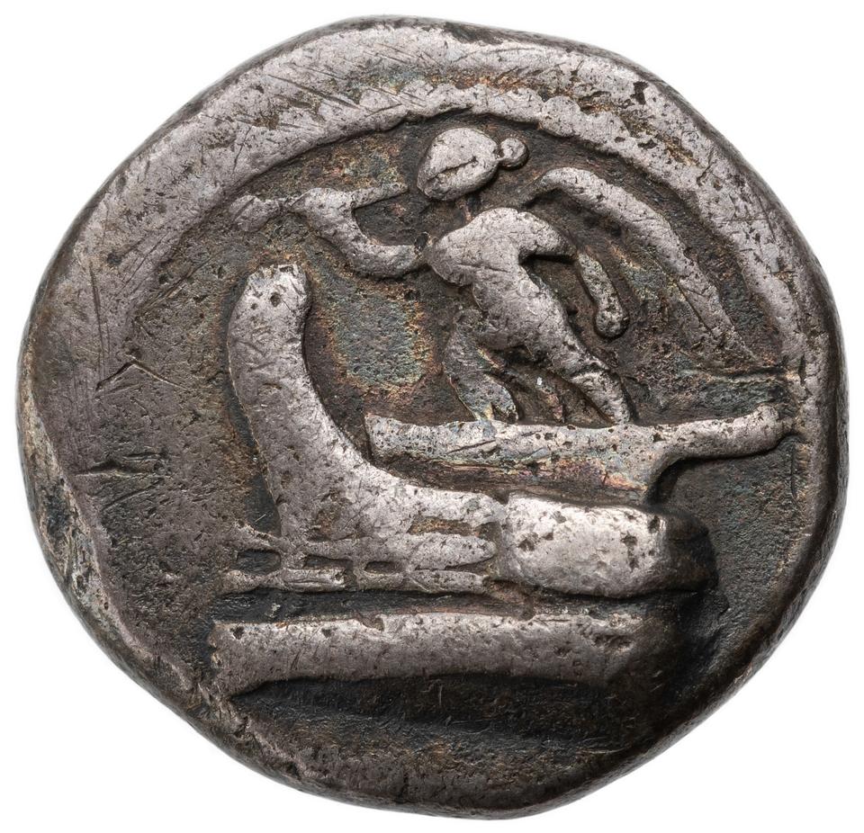 Demetrios Poliorketes, silver hemidrachm, collection photograph ANS-1944.100.13673, obverse
