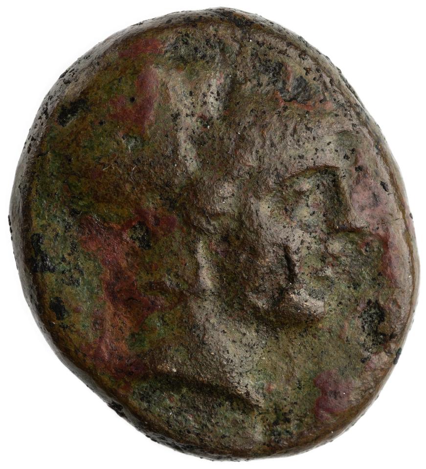 Demetrios Poliorketes, copper-alloy unit, collection photograph ANS-1941.131.466, obverse