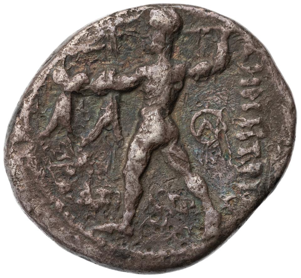 Demetrios Poliorketes, silver drachma, collection photograph ANS-1944.100.13674, reverse