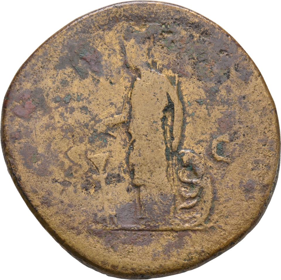 Hadrian, copper-alloy sestertius, collection photograph Koeln-ID727, reverse