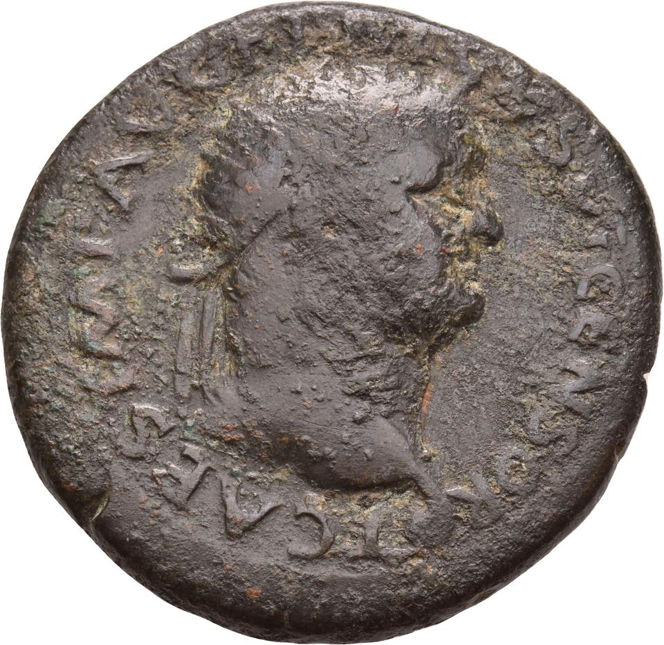 Vespasian, copper-alloy dupondius, collection photograph Koeln-ID644, obverse