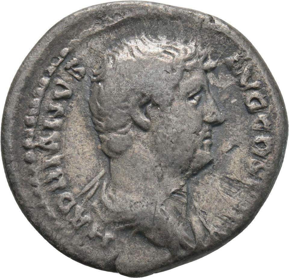 Hadrian, silver denarius, collection photograph Koeln-ID720, obverse