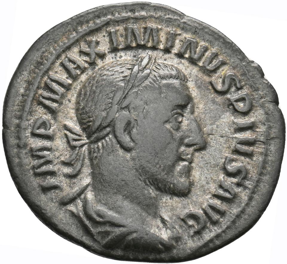 Maximinus Thrax, silver denarius, collection photograph Koeln-ID940, obverse