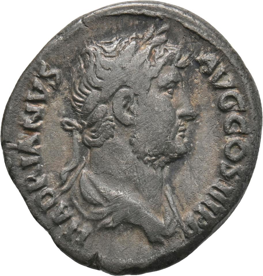 Hadrian, silver denarius, collection photograph Koeln-ID722, obverse