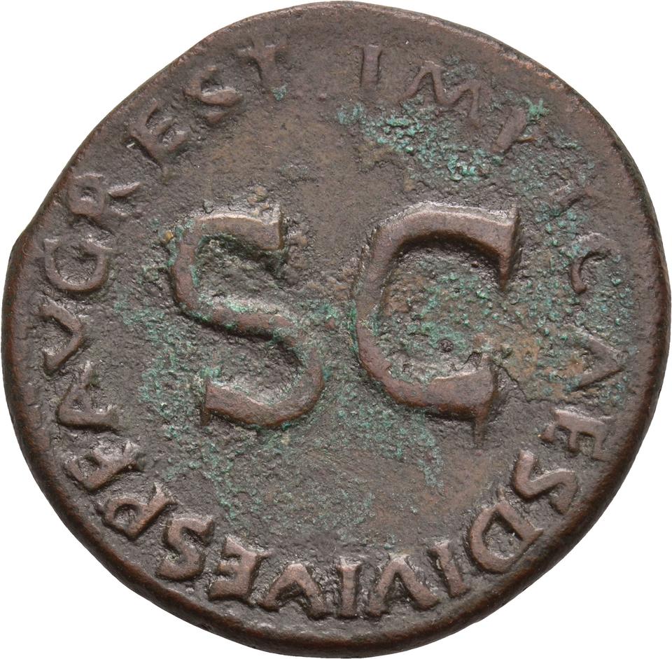 Titus, copper-alloy as, collection photograph Koeln-ID649, reverse