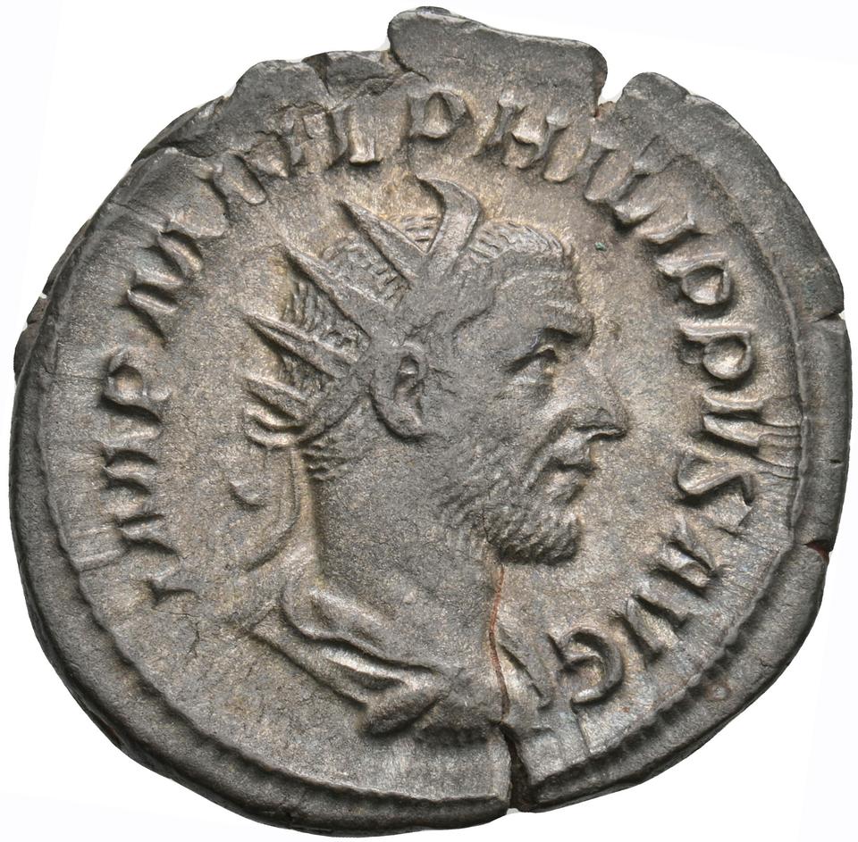 Philip the Arab, silver antoninianus, collection photograph Koeln-ID969, obverse