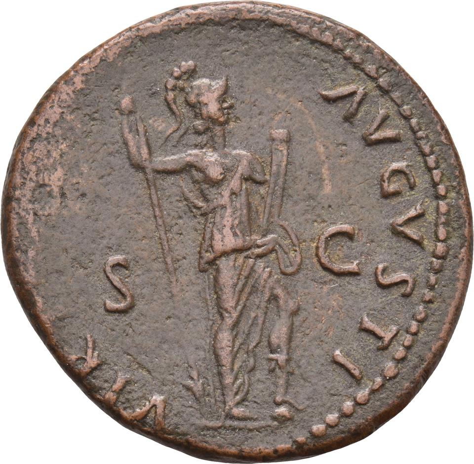 Domitian, copper-alloy as, collection photograph Koeln-ID667, reverse