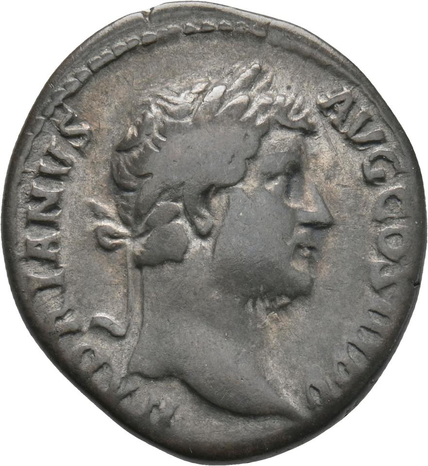 Hadrian, silver denarius, collection photograph Koeln-ID712, obverse