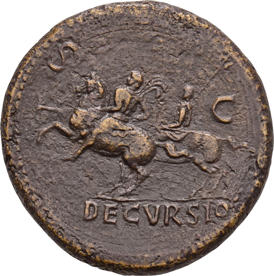 Nero, copper-alloy sestertius, collection photograph Koeln-ID611, reverse
