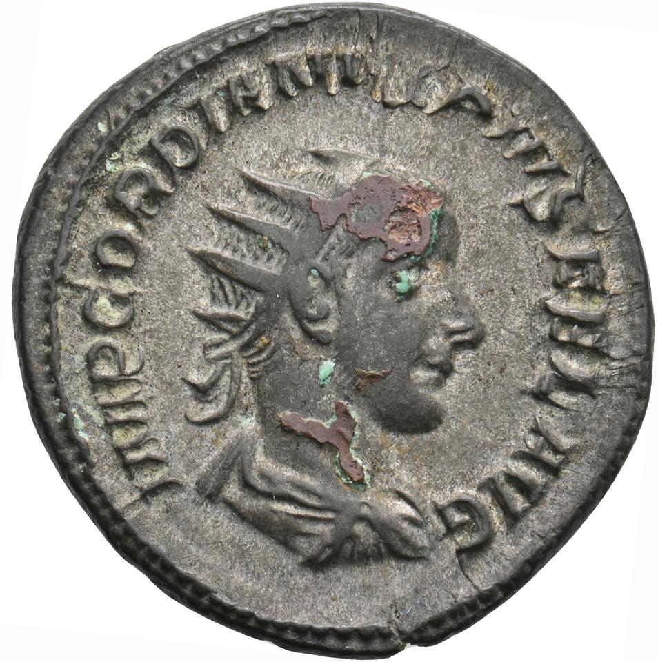 Gordian III, silver antoninianus, collection photograph Koeln-ID960, obverse