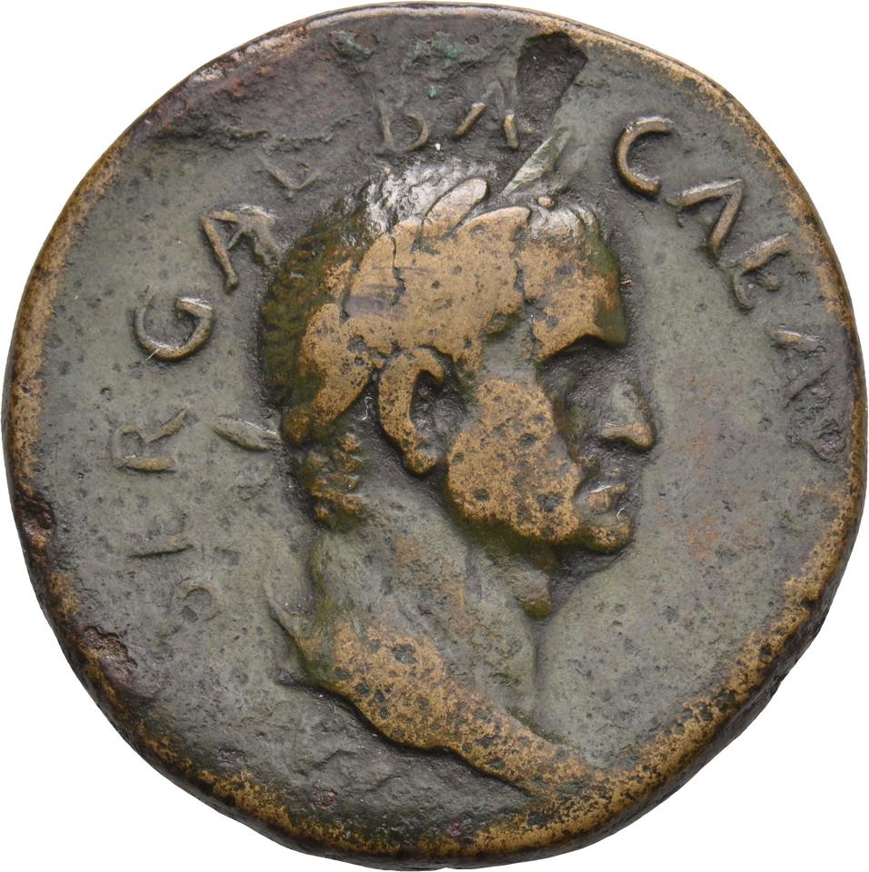 Galba, copper-alloy dupondius, collection photograph Koeln-ID626, obverse