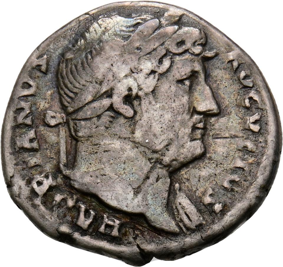 Hadrian, silver denarius, collection photograph Koeln-ID1328, obverse