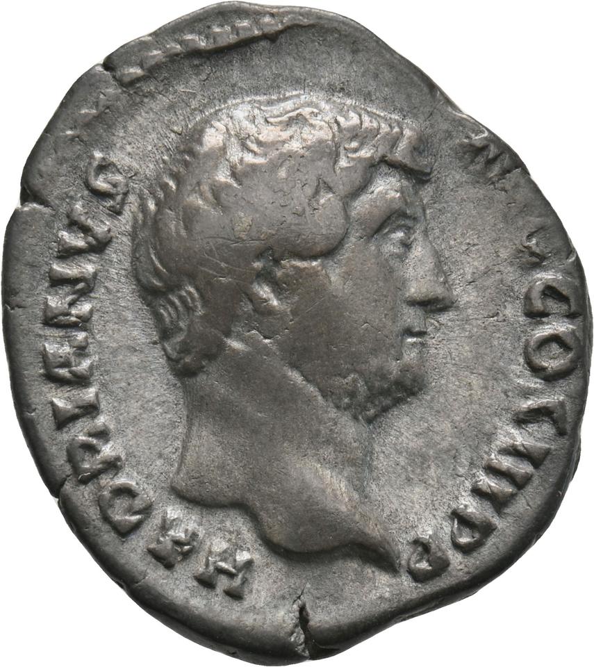 Hadrian, silver denarius, collection photograph Koeln-ID717, obverse