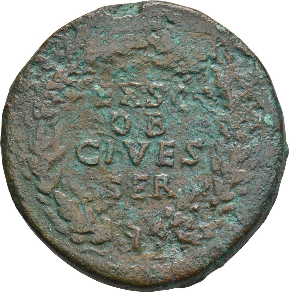 Galba, copper-alloy sestertius, collection photograph Koeln-ID627, reverse