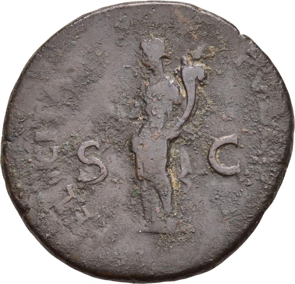Vespasian, copper-alloy dupondius, collection photograph Koeln-ID644, reverse