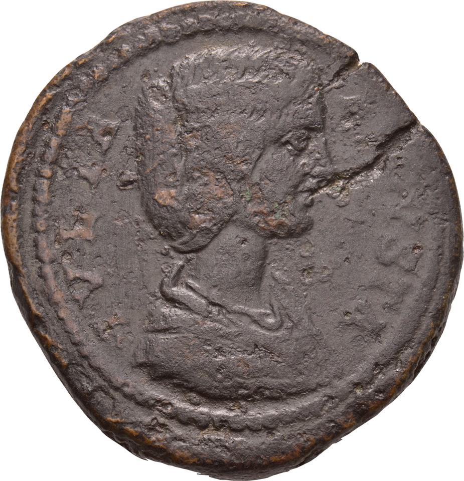 Septimius Severus, copper-alloy sestertius, collection photograph Koeln-ID894, obverse