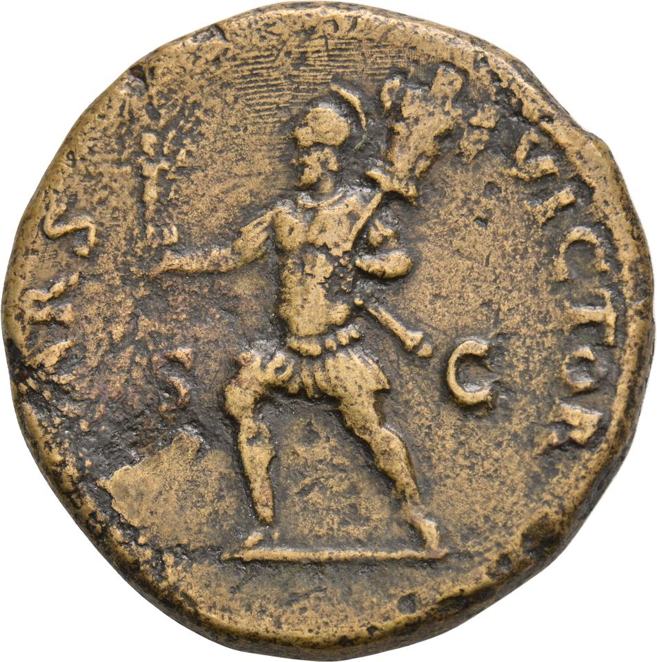 Vespasian, copper-alloy sestertius, collection photograph Koeln-ID639, reverse