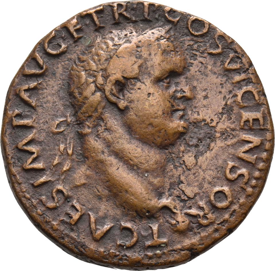 Vespasian, copper-alloy as, collection photograph Koeln-ID645, obverse
