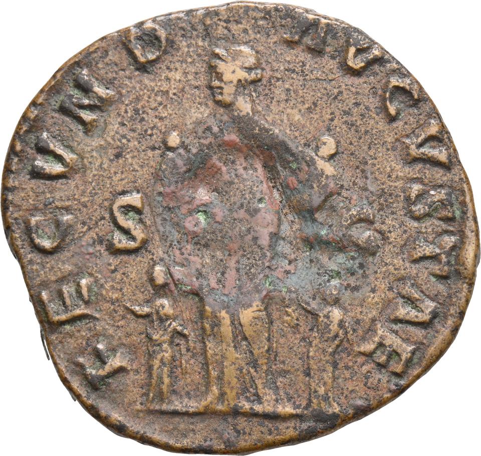 Marcus Aurelius, copper-alloy sestertius, collection photograph Koeln-ID822, reverse