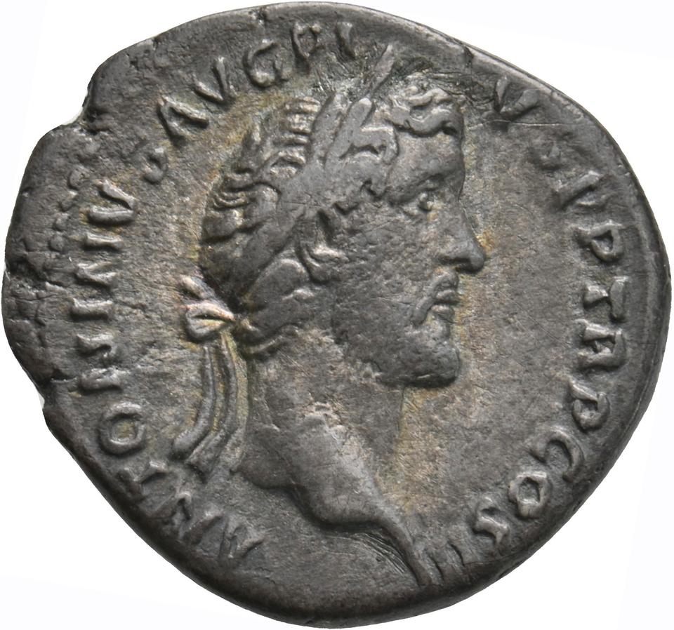 Antoninus Pius, silver denarius, collection photograph Koeln-ID771, obverse