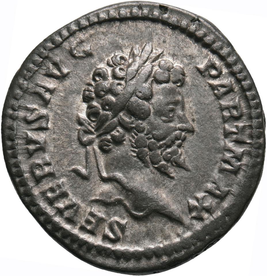 Septimius Severus, silver denarius, collection photograph Koeln-ID850, obverse