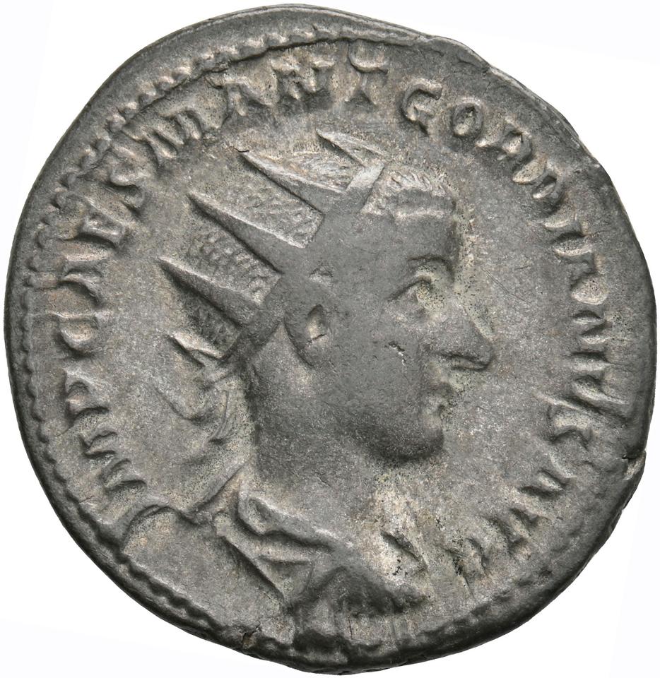 Gordian III, silver antoninianus, collection photograph Koeln-ID948, obverse