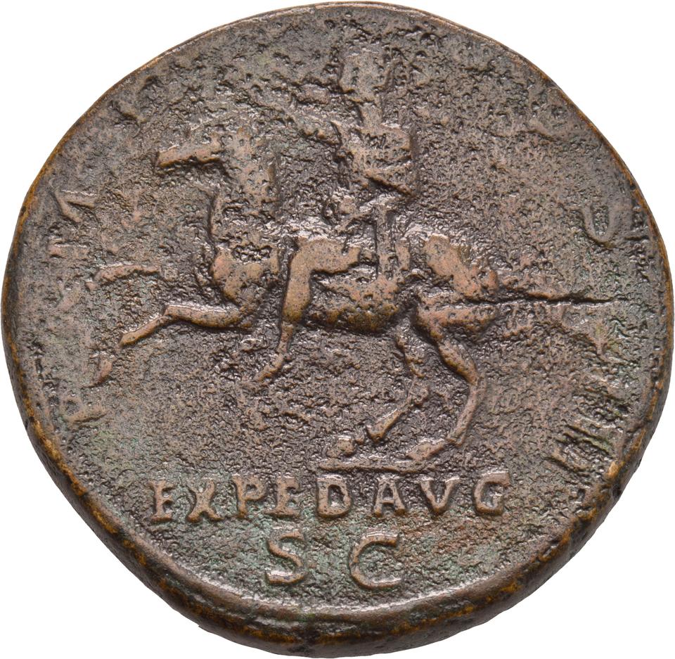 Hadrian, copper-alloy sestertius, collection photograph Koeln-ID728, reverse