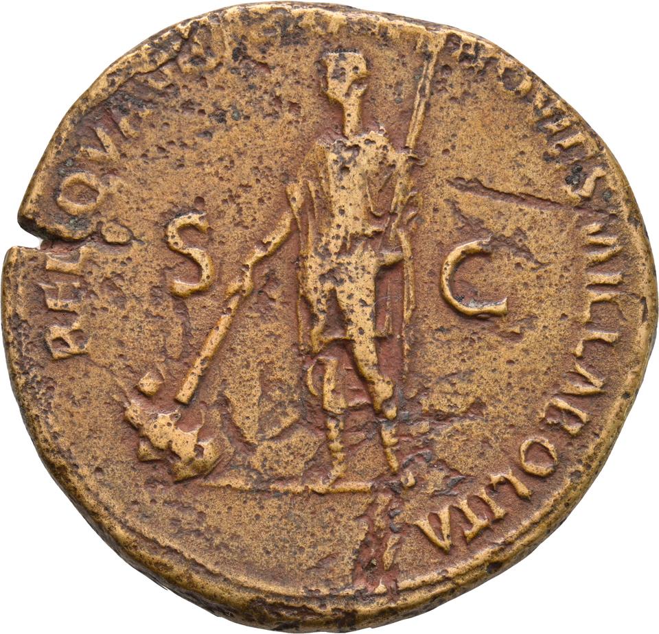 Hadrian, copper-alloy sestertius, collection photograph Koeln-ID726, reverse