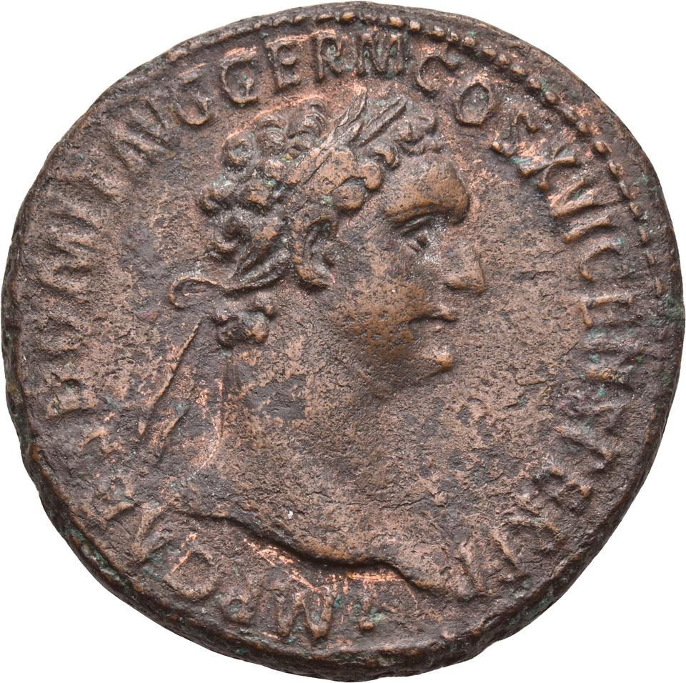 Domitian, copper-alloy as, collection photograph Koeln-ID673, obverse