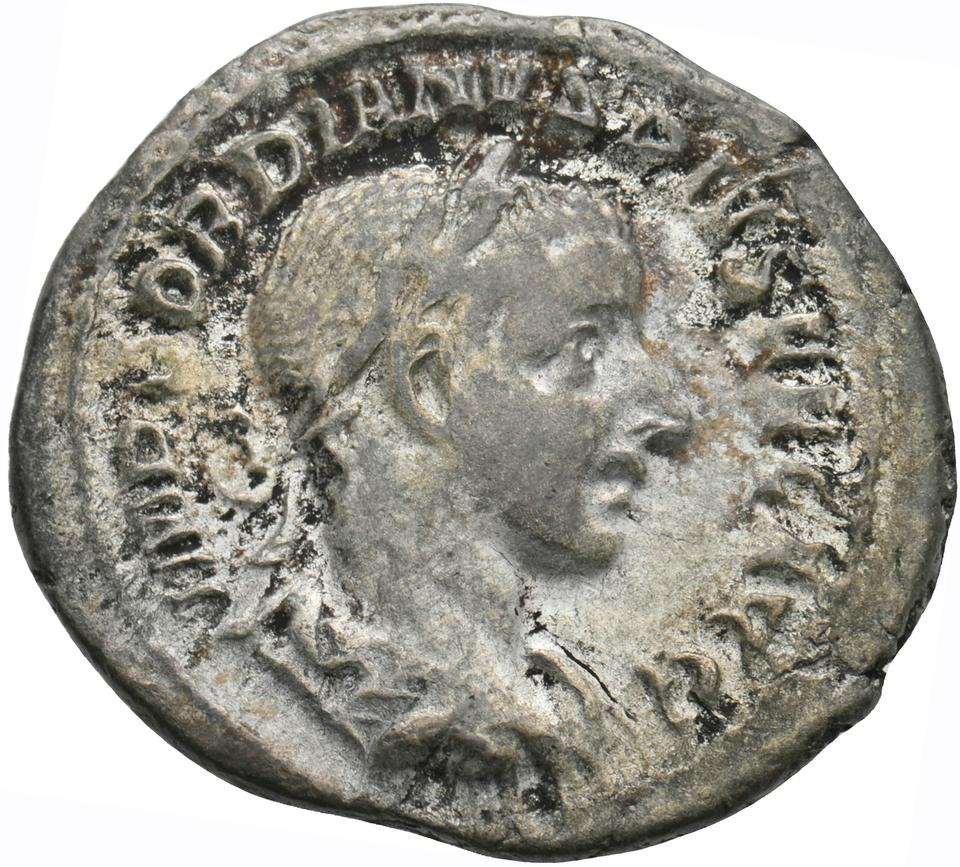 Gordian III, silver denarius, collection photograph Koeln-ID955, obverse
