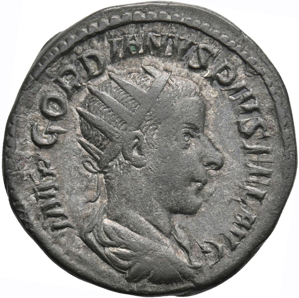 Gordian III, silver antoninianus, collection photograph Koeln-ID951, obverse