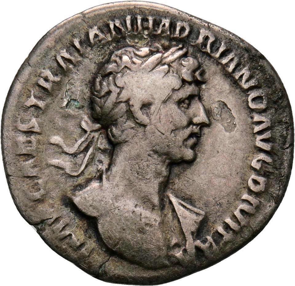 Hadrian, silver denarius, collection photograph Koeln-ID1329, obverse