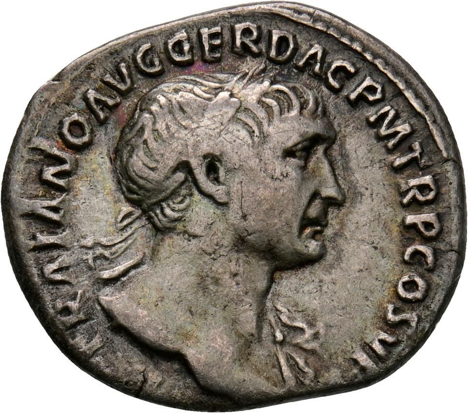 Trajan, silver denarius, collection photograph Koeln-ID1327, obverse