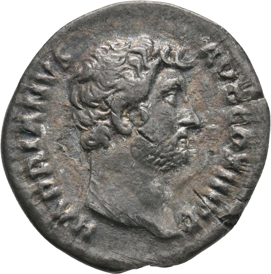Hadrian, silver denarius, collection photograph Koeln-ID716, obverse