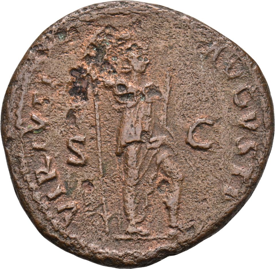 Domitian, copper-alloy as, collection photograph Koeln-ID664, reverse