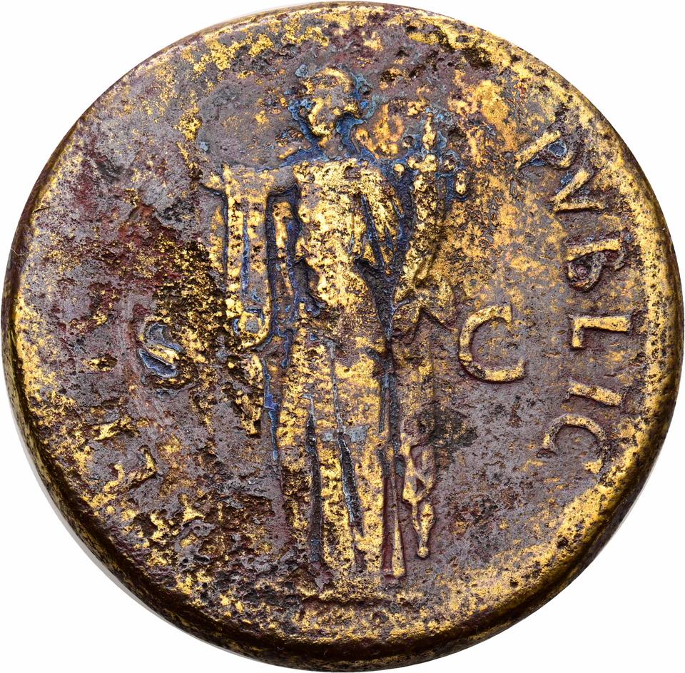 Titus, copper-alloy sestertius, collection photograph Koeln-ID1177, reverse