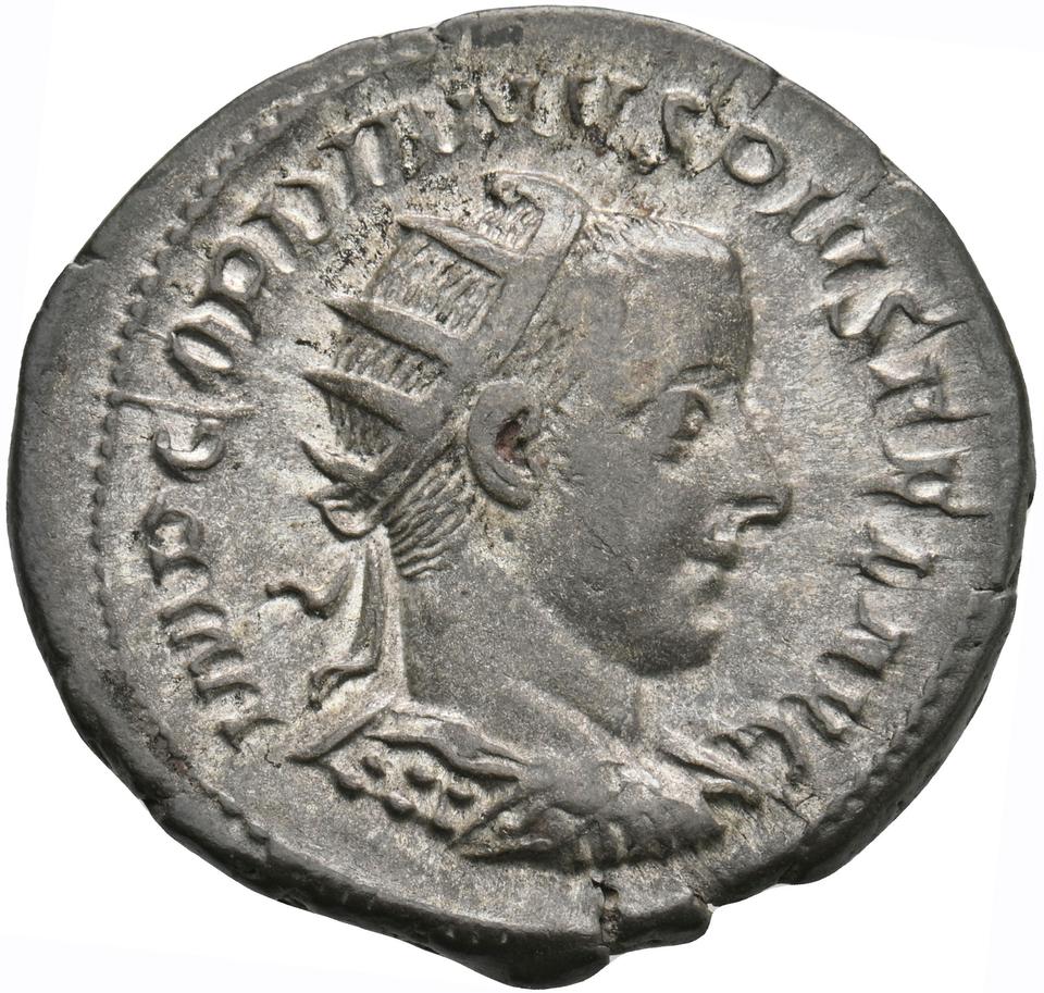 Gordian III, silver antoninianus, collection photograph Koeln-ID963, obverse