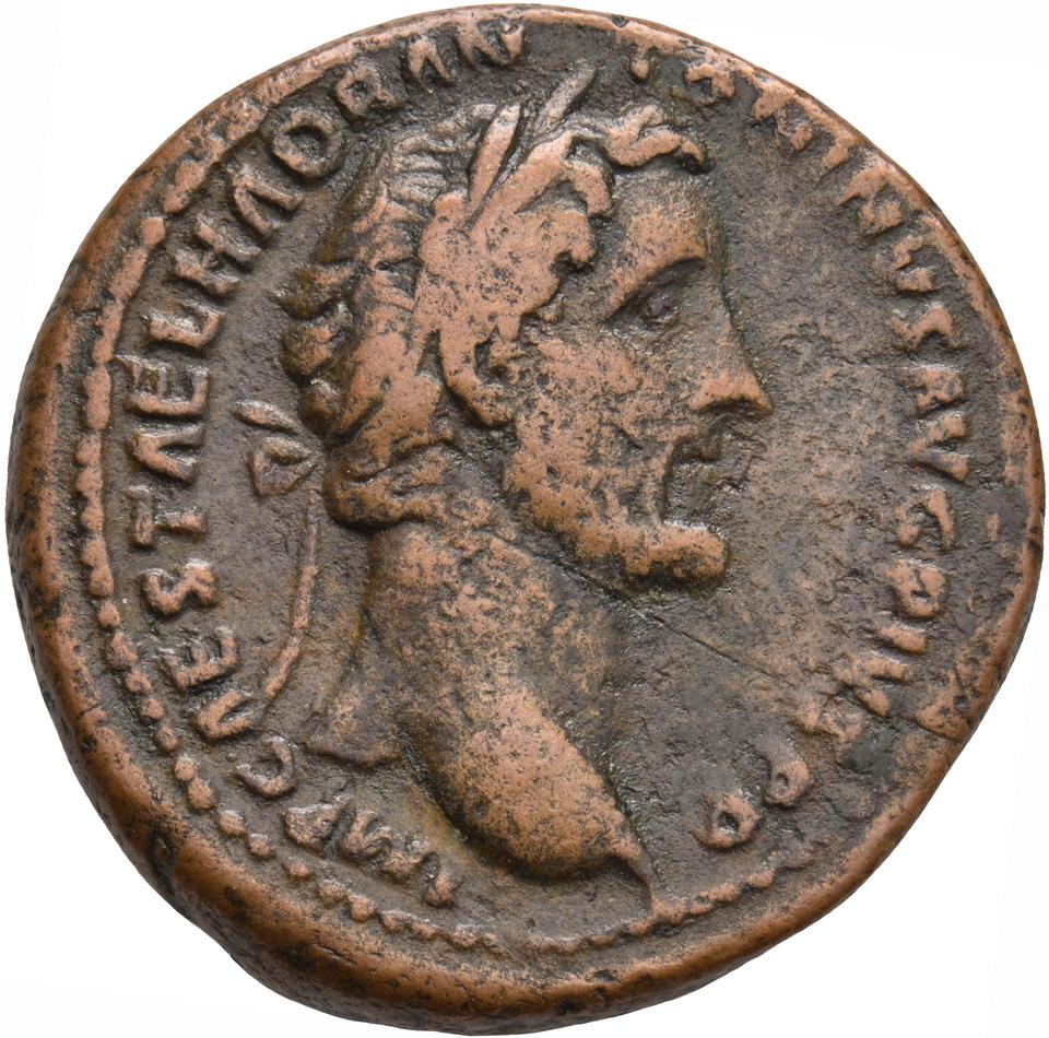 Antoninus Pius, copper-alloy as, collection photograph Koeln-ID763, obverse