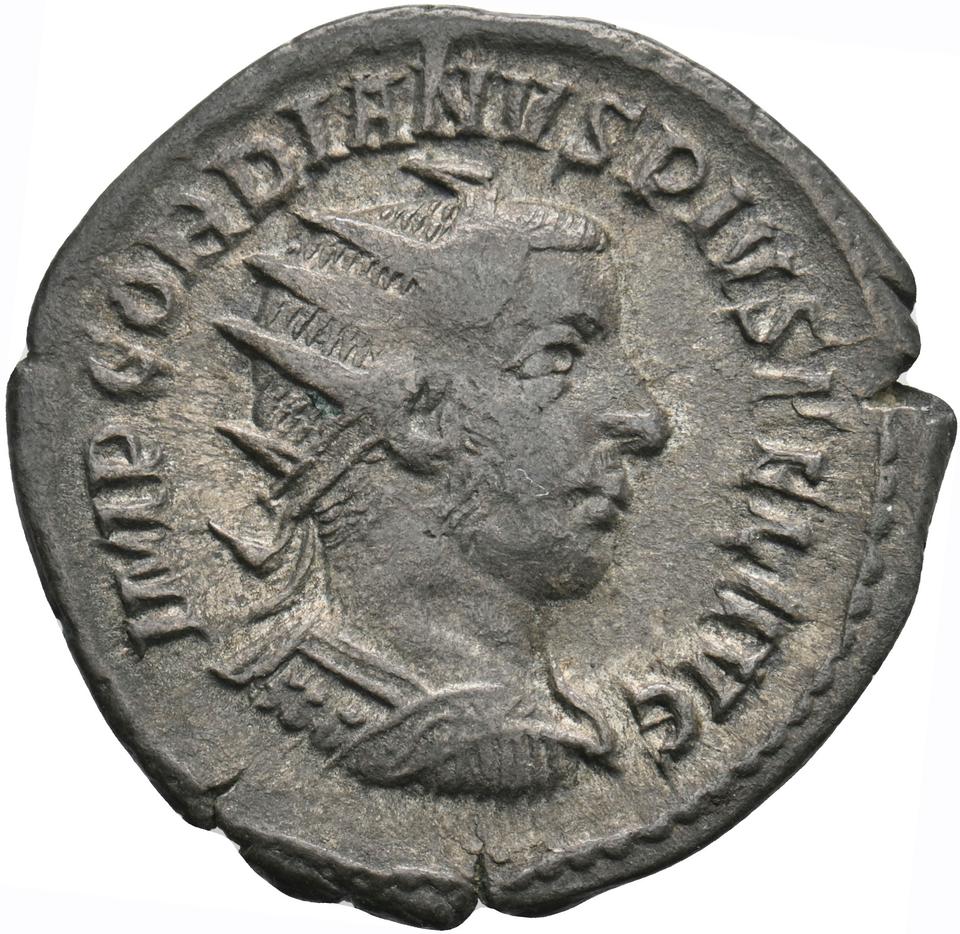 Gordian III, silver antoninianus, collection photograph Koeln-ID962, obverse