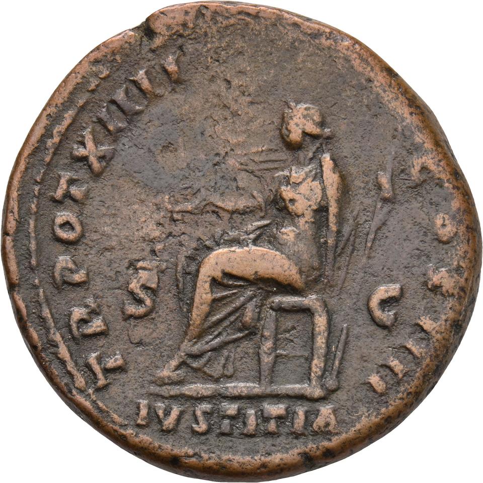 Antoninus Pius, copper-alloy as, collection photograph Koeln-ID763, reverse
