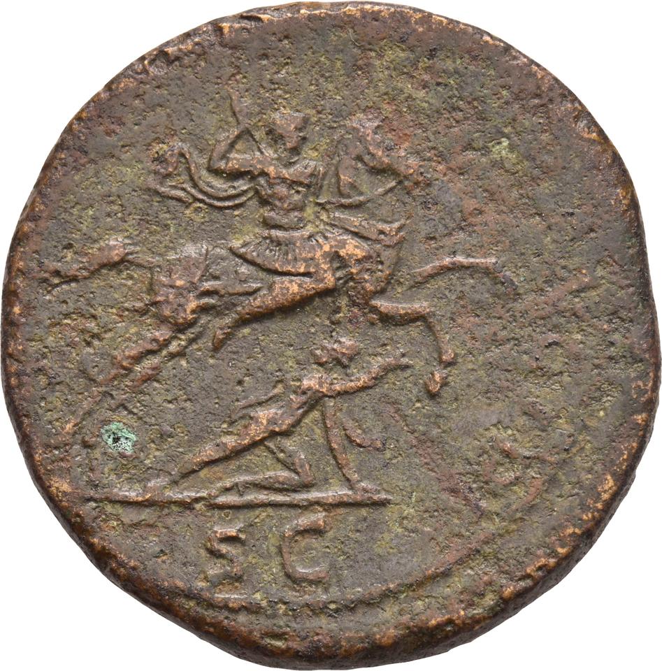 Trajan, copper-alloy sestertius, collection photograph Koeln-ID700, reverse