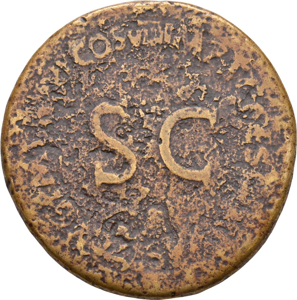 Titus, copper-alloy sestertius, collection photograph Koeln-ID647, reverse