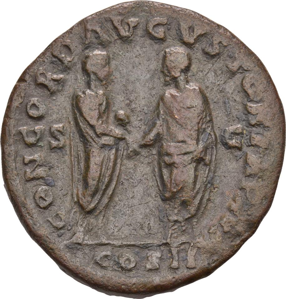 Marcus Aurelius, copper-alloy sestertius, collection photograph Koeln-ID803, reverse