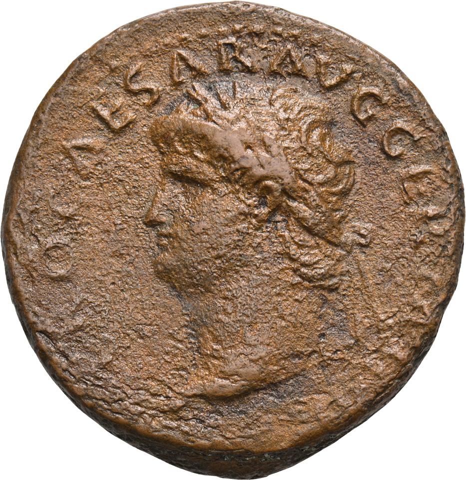 Nero, copper-alloy as, collection photograph Koeln-ID616, obverse