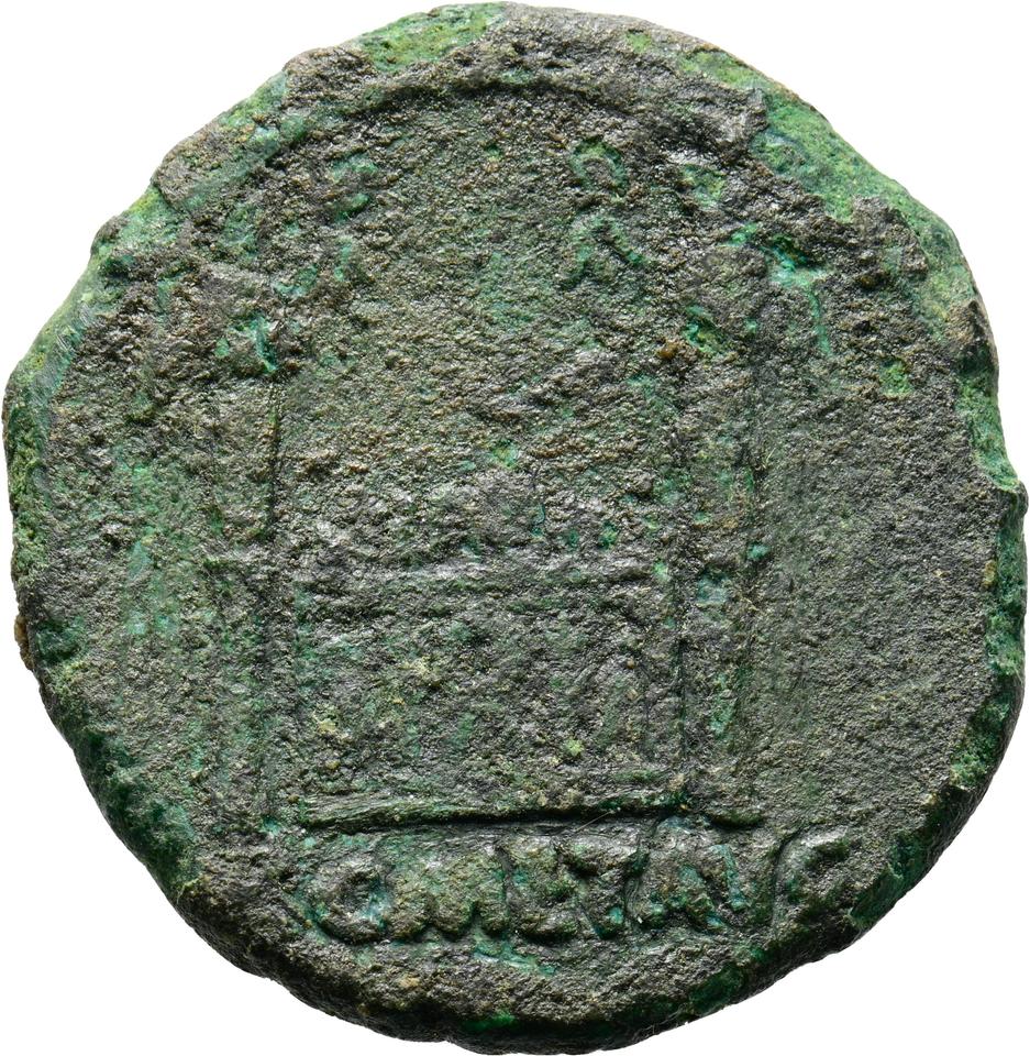 Augustus, copper-alloy as, collection photograph Koeln-ID1440, reverse