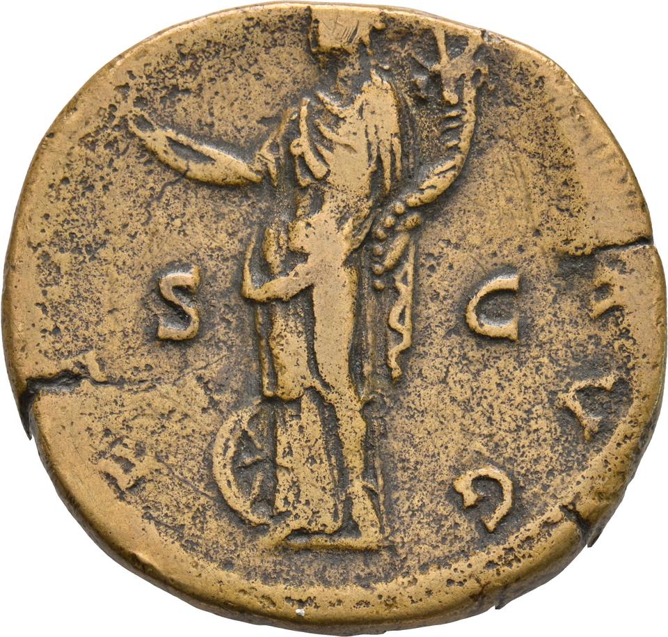 Hadrian, copper-alloy sestertius, collection photograph Koeln-ID732, reverse