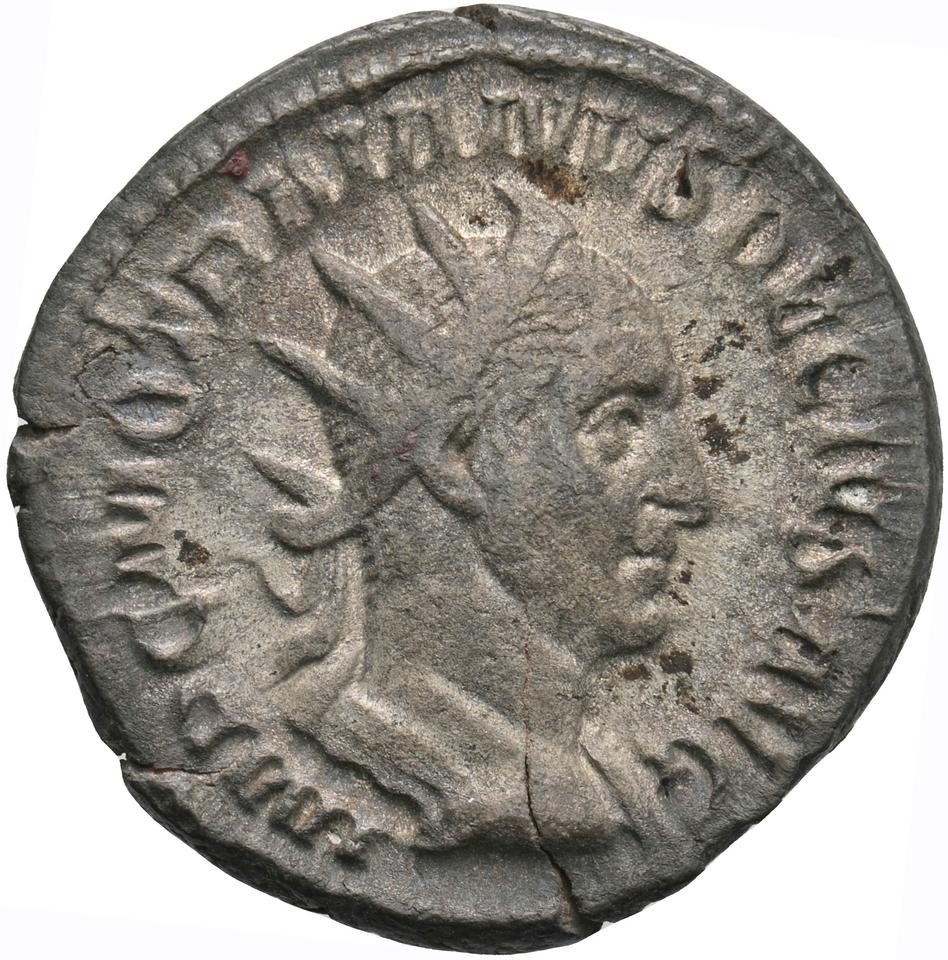 Trajan Decius, silver antoninianus, collection photograph Koeln-ID979, obverse